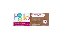 Load image into Gallery viewer, hello Kids Unicorn Sparkle Fluoride Toothpaste With Natural Bubble Gum Flavor, Vegan, Sls &amp; Gluten Free, 4.2 oz, 4 count
