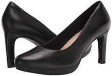 Load image into Gallery viewer, Clarks womens Ambyr Joy Pump, Black Leather, 8.5 Wide US
