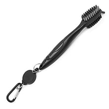 Load image into Gallery viewer, ecoeco Golf Club Brush Golf Brushes Brush Groove Cleaner Tool Set Retractable Metal Golf Clubs Cleaning Brush with Aluminum Carabiner for Golf Club Bag Accessories
