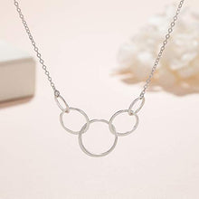 Load image into Gallery viewer, 50th Birthday Gifts for Women - Sterling Silver Infinity 5 Circle 5 Decades Necklace, Mom Gifts, Mothers Day Jewelry Birthday Gift

