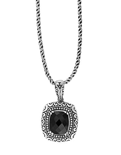 Effy 925 Sterling Silver Onyx Square Pendant, 3.9 TCW IPSVH136XX