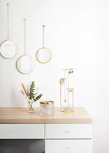 Load image into Gallery viewer, Umbra Tesora 3-Tier Jewelry Stand, Earring Holder, Accessory Organizer and Display, Glass/Brass
