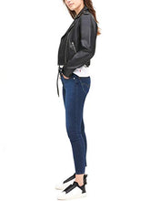Load image into Gallery viewer, Levi&#39;s Women&#39;s Faux Leather Asymmetrical Belted Motorcycle Jacket (Regular and Plus Sizes), black, Large
