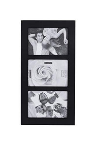 Malden - 951-346 4x6 3-Opening Collage Picture Frame - Displays Three 4x6 Pictures - Black