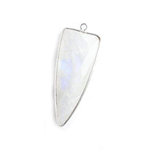 Load image into Gallery viewer, 42x16mm Silver .925 Bezel Rainbow Moonstone Point 1 Ring Pendant 1 Piece
