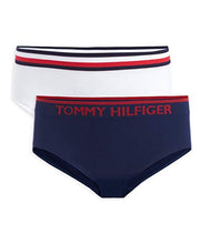 Load image into Gallery viewer, Tommy Hilfiger Big Girl's Girls' Seamless Hipster (Pack of 2) Underwear, Flag Blue, M8/10
