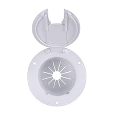 Load image into Gallery viewer, RecPro RV Camper Trailer Motorhome Power Cord Hatch/Cover (White) | Made in America
