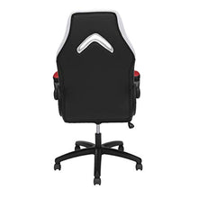 Load image into Gallery viewer, OFM ESS Collection Racing Style Bonded Leather Gaming Chair, in Red/White (ESS-3085-RED-WHT)
