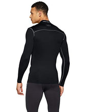 Load image into Gallery viewer, Under Armour Men's ColdGear Armour Compression Mock Long-Sleeve T-Shirt , Black (001)/Steel , Medium
