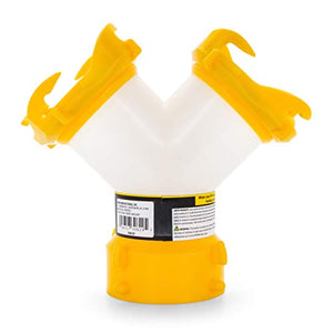 Camco 39629 Revolution Translucent Wye Fitting -Connects Two Sewer Hoses with Lug Fittings the Same Dump Station, Odor Tight Connection