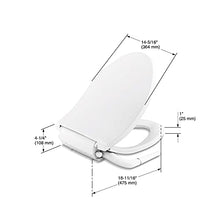 Load image into Gallery viewer, Kohler 5724-0 Puretide Manual Bidet Toilet Seat, Elongated, White with Quiet-Close Lid
