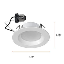 Load image into Gallery viewer, SYLVANIA 4” LED Recessed Lighting Downlight with Trim, 8W=50W, Dimmable, 600 Lumens, Soft White 3000K, Wet Rated – 12 Pack (62234)
