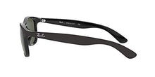 Load image into Gallery viewer, Ray-Ban RB4202 Andy Rectangular Sunglasses, Matte Black/Dark Green, 55 mm
