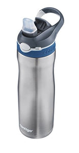 Contigo Autospout Straw Ashland Chill Vacuum-Insulated Stainless Steel Water Bottle, 20 oz., Monaco
