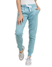 Load image into Gallery viewer, esstive Women's Ultra Soft Fleece Comfortable Basic Lightweight Casual Active Workout Solid Jogger Sweatpants, Marled Smoky Blue, X-Large

