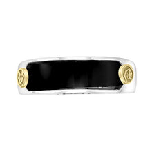 Load image into Gallery viewer, Effy 925 Sterling Silver &amp; 18K Yellow Gold Onyx Ring, 0.4 TCW IRL0J760XX
