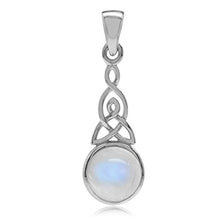 Load image into Gallery viewer, Silvershake Natural Moonstone 925 Sterling Silver Triquetra Celtic Knot Pendant
