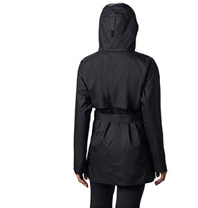 Columbia Women's Pardon My Trench Rain Jacket,Black,Small