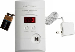 Kidde Nighthawk Carbon Monoxide Detector, AC-Plug-In with Battery Backup, Digital Display