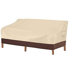 Load image into Gallery viewer, Vailge Heavy Duty Patio Sofa Cover, 100% Waterproof 3-Seater Outdoor Sofa Cover,Lawn Patio Furniture Covers with Air Vent and Handle,Beige&amp;Brown
