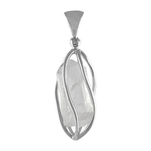 Load image into Gallery viewer, Starborn Sterling Silver Cage Style Danburite Crystal Pendant
