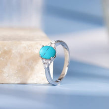 Load image into Gallery viewer, FANCIME December Birthstone Rings for Women Created Gernet Rings Sterling Silver 4-prong Halo Cubic Zirconia Engagement Wedding Ring Fine Jewelry for Women Girls Size 8
