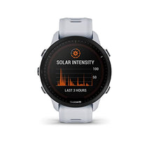 Load image into Gallery viewer, Garmin Forerunner 955 Solar, GPS Running Smartwatch with Solar Charging Capabilities, Tailored to Triathletes, Long-Lasting Battery, Whitestone with Wearable4U White Earbuds Bundle
