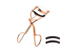 Load image into Gallery viewer, EMILYSTORES Professional Makeup Tool For Eyelashes With 2 Replacement Silicone Refill Pads Pinch Pain FREE Metal Eyelash Curler 1PC, Golden Color
