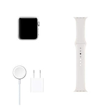Load image into Gallery viewer, Apple Watch Series 3 (GPS + Cellular, 38mm) - Silver Aluminium Case with White Sport Band

