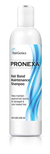 Hairgenics Pronexa Bond Repair Maintenance Shampoo. Helps Fix Damaged or Treated Hair and Helps Maintain Repaired Hair Bonds. Sulfate, SLS, Paraben and Paraffin Free. Color Safe. 8 FL OZ.