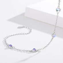 Load image into Gallery viewer, Moonstone Bracelets 925 Sterling Silver Rainbow Round Moonstone Girl Bracelet Moonstone Jewellery for Women
