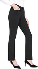 Load image into Gallery viewer, Drazup Women's Bootcut Dress Pants with Pockets Flare Stretchy for Office Work Business Black
