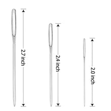 Load image into Gallery viewer, Large Eye Sewing Needles for Handsewing（9 Pcs), Sewing Sharp Needles, Stainless Steel Embroidery Thread Needle, Handmade Yarn Knitting Needles,Perfect for Finishing Off Crochet Projects
