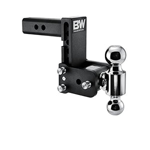B&W Trailer Hitches Tow & Stow - Fits 2" Receiver, Dual Ball (2" x 2-5/16"), 5" Drop, 10,000 GTW - TS10037B