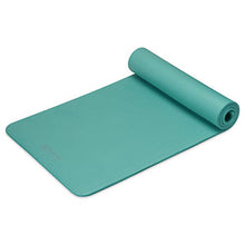 Load image into Gallery viewer, Gaiam Essentials Thick Yoga Mat Fitness &amp; Exercise Mat With Easy-Cinch Yoga Mat Carrier Strap, Teal, 72"L X 24"W X 2/5 Inch Thick
