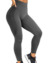Load image into Gallery viewer, YEOREO Women High Waist Workout Gym Smile Contour Seamless Leggings Yoga Pants Tights Light Blue S
