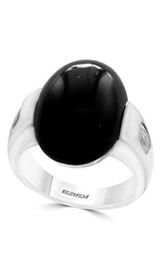 Effy 925 Sterling Silver Onyx & White Topaz Ring, 21.25 TCW IRS0K462M0