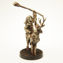 Load image into Gallery viewer, Stonehaven Elf Wizard Mounted on Stag Miniature Figure (for 28mm Scale Table Top War Games) - Made in USA
