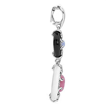 Load image into Gallery viewer, Carolyn Pollack Sterling Silver White and Black Agate, Pink Rhodochrosite and Blue Lace Agate Gemstone Pendant Enhancer
