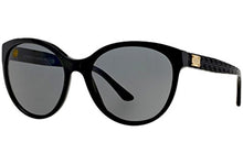 Load image into Gallery viewer, Versace Women's VE4282 VE/4282 GB1/87 Black/Gold Fashion Cat Eye Sunglasses 57mm
