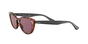 Ray-Ban Women's RB4314N Nina Sunglasses, Havana Red/Photochromic Violet, 54 mm