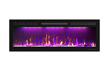 Load image into Gallery viewer, Mystflame 50 inch Electric Fireplace - Ultra Slim Frame - in Wall Recessed &amp; Wall Mounted - Multicolor Flame - Log &amp; Crystal Hearth - 1500/750 Watt Heater - Remote Control &amp; Touch Screen - Timer
