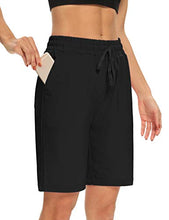 Load image into Gallery viewer, DIBAOLONG Womens Yoga Shorts Loose Comfy Drawstring Lounge Bermuda Shorts with 3 Pockets Purple S
