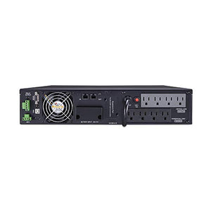 CyberPower OL1500RTXL2U Smart App Online UPS System, 1500VA/1350W, 8 Outlets, 2U Rack/Tower