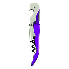 Load image into Gallery viewer, True TrueTap Metallic Purple Double Hinged Waiter’s Corkscrew, Stainless Steel Wine Key with Foil Cutter 4.75x0.5x1
