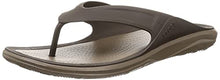 Load image into Gallery viewer, Crocs Swiftwater Wave Flip Flops | Sandals for Men, Espresso/Walnut, 10
