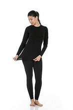 Load image into Gallery viewer, Thermajane Women's Ultra Soft Thermal Underwear Long Johns Set with Fleece Lined (Small, Yellow)
