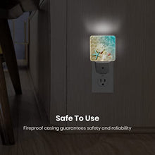 Load image into Gallery viewer, Starfish Coral and Seashell Plug-in Night Light Dusk to Dawn Smart Sensor White Led Nightlight for Bedroom Bathroom Kitchen Hallway Stairs Hallway Energy Efficient Decor Desk Lamp
