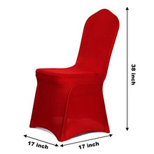 Load image into Gallery viewer, Obstal 10 PCS Red Spandex Dining Room Chair Covers for Living Room - Universal Stretch Chair Slipcovers Protector for Wedding, Banquet, and Party
