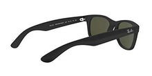 Load image into Gallery viewer, Ray-Ban unisex adult Rb2132 New Wayfarer Sunglasses, Rubber Black/Green, 52 mm US
